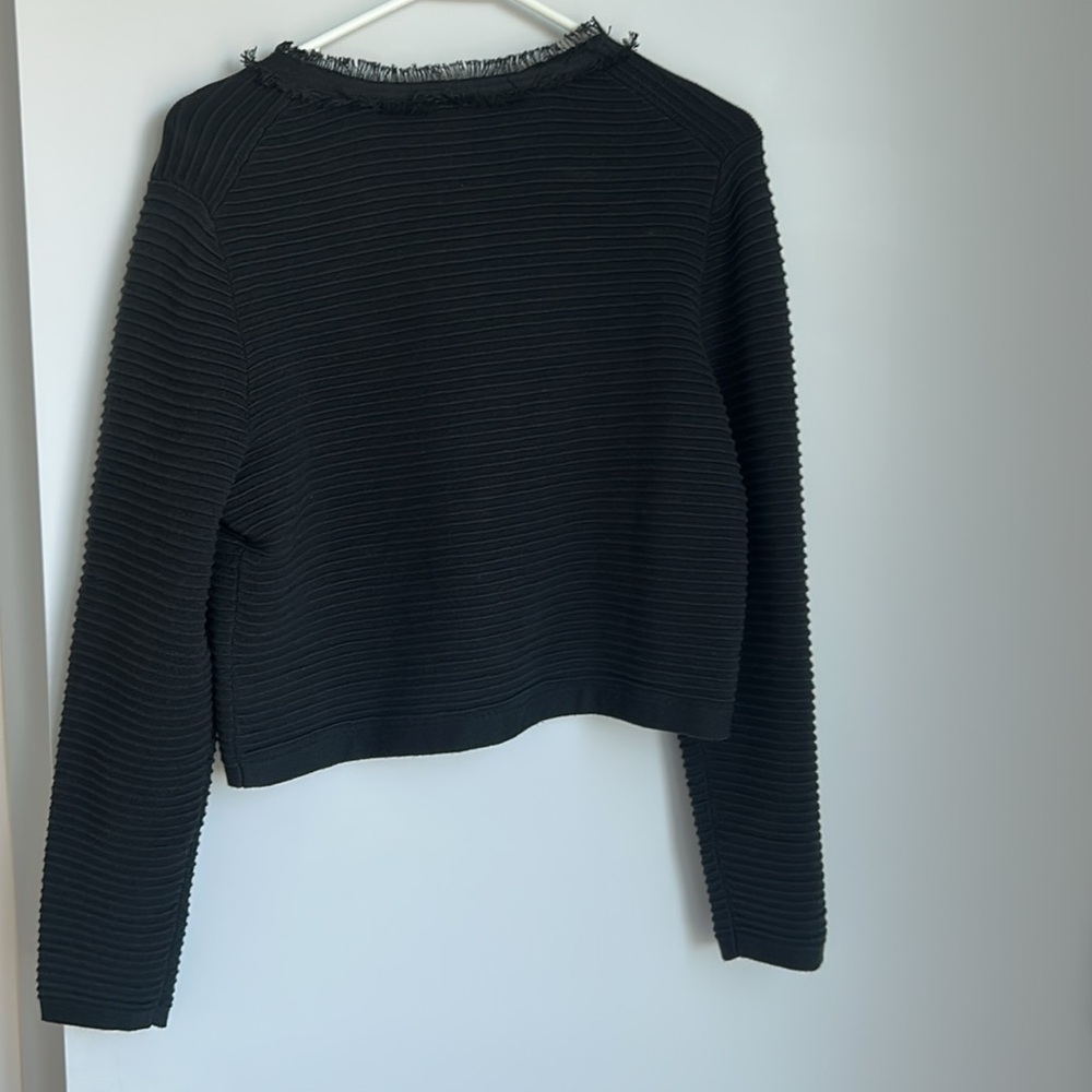 J. Crew Black Cardigan with Gold Buttons - Picture 3 of 4